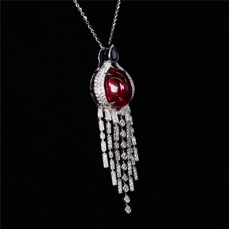 gaonas流年岁月红宝石项链