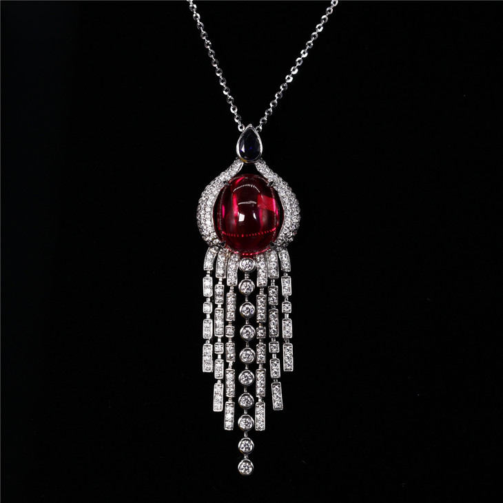 gaonas流年岁月红宝石项链