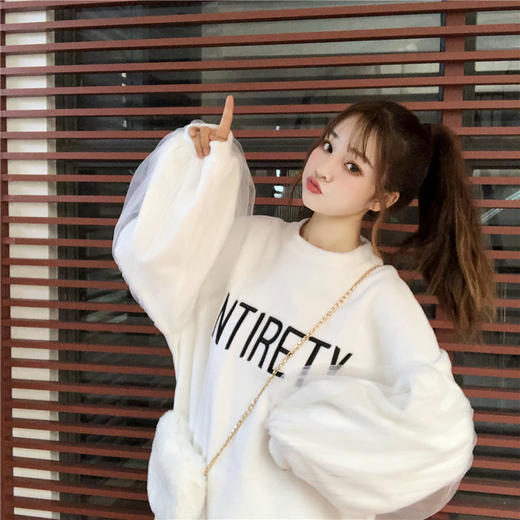 LS08（亲子装课）网纱袖韩版卫衣，流行款 商品图0