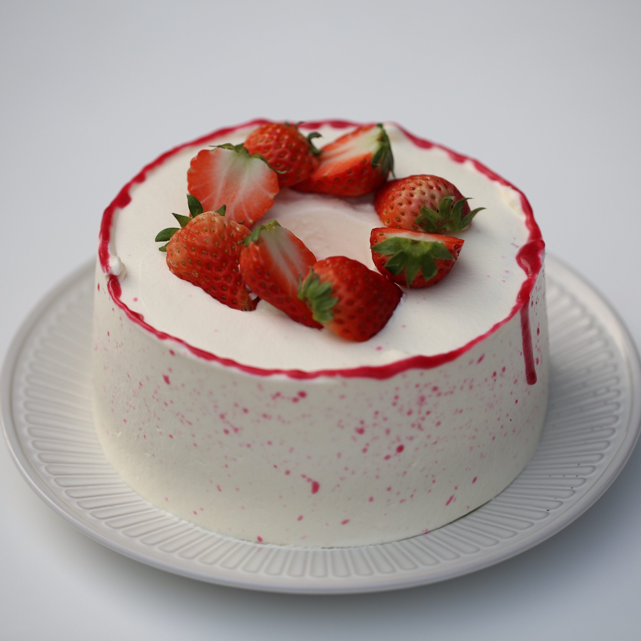 草莓酱心可可戚风蛋糕