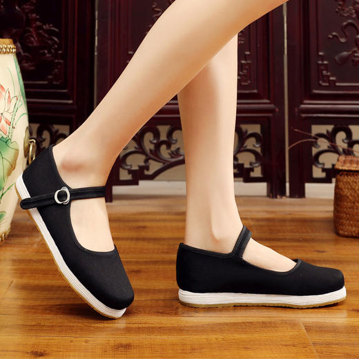全胶千一带四合院老北京布鞋女鞋 春秋千层底透气平底时尚休闲鞋