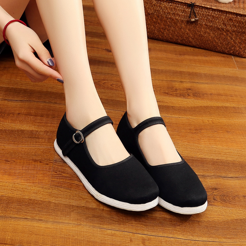 千一带四合院老北京布鞋女鞋春秋透气单鞋手工千层底中老年妈妈鞋