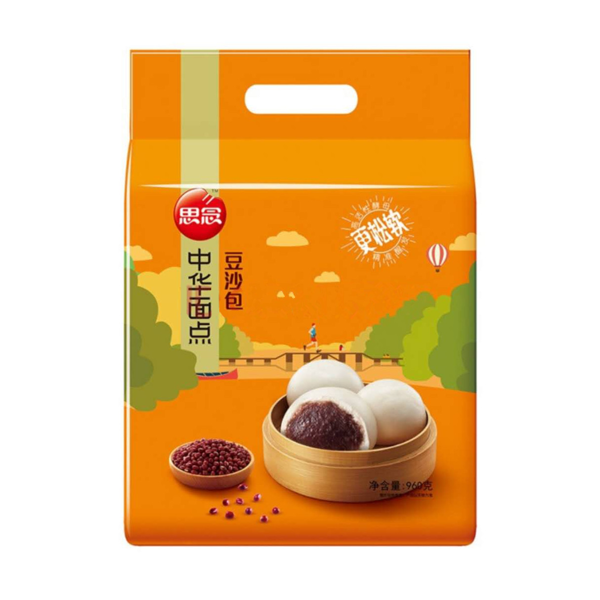 思念 中华面点 秘制豆沙包 960g (约31只)