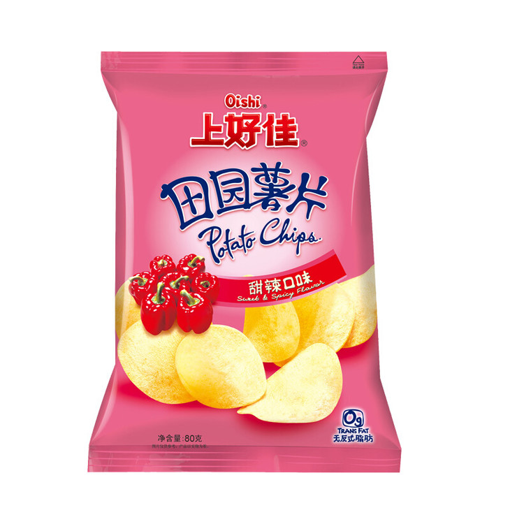 上好佳天然薯片甜辣味 60g/袋