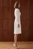 领口飘带白色收腰连衣裙 商品缩略图6