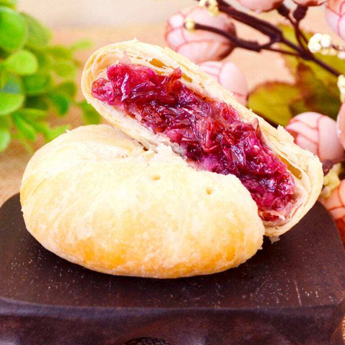 贡天下优选丫眯鲜花饼云南特产玫瑰味400g*2盒装送礼现烤早餐糕点 - 