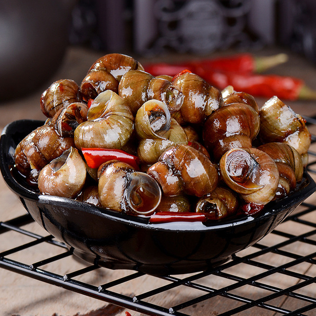 食品酒水香辣田螺200g麻辣现炒嗦螺螺丝肉即食零食熟食