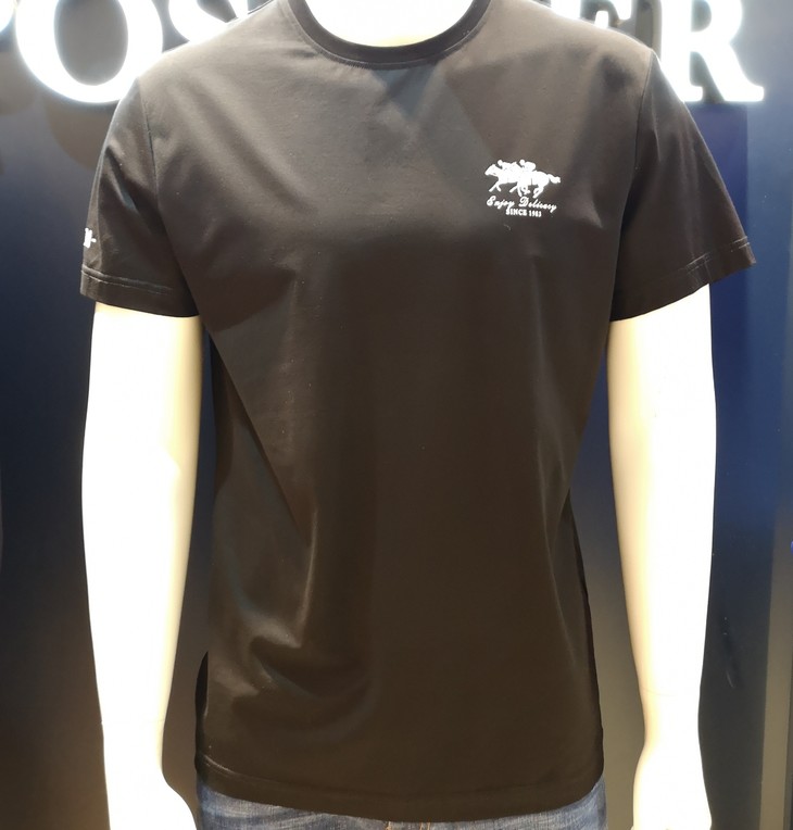 【男装专场】5楼 posemer/堡马 黑色纯棉短袖t恤简约款89825309-880