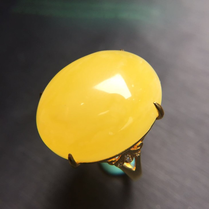 【d40605】蜜蜡蛋面戒指