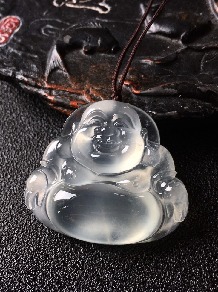 【z3693】翡翠玻璃种佛公吊坠