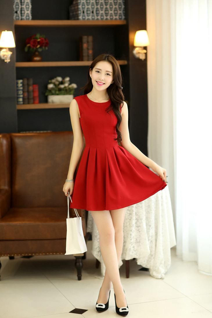 tj-z-867早春无袖连衣裙 tzw