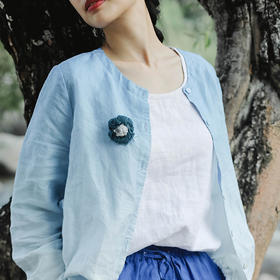 绽放D290朵/蓝色小花朵别针胸花胸针