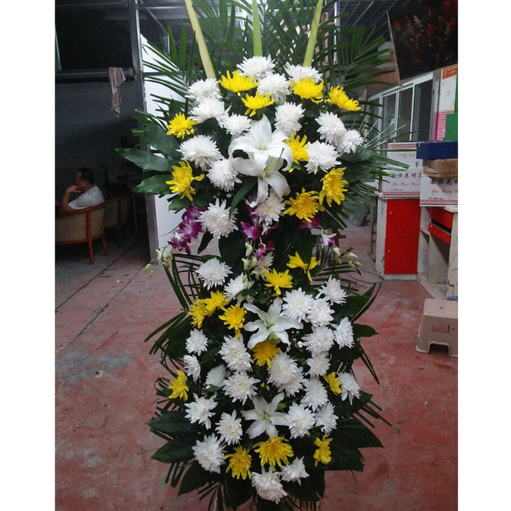 祭祀丧事花篮-菊花清明节哀思用花