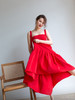 AtelierMissLu / Lara-嘉年华红系带长礼服 商品缩略图0