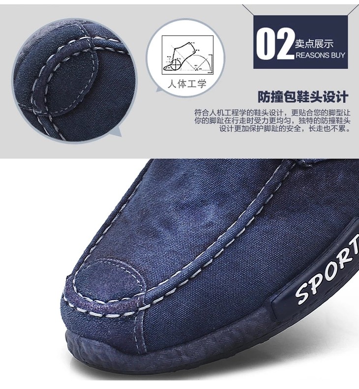 新款男士休闲百搭帆布男鞋 - 颍河鲨商城