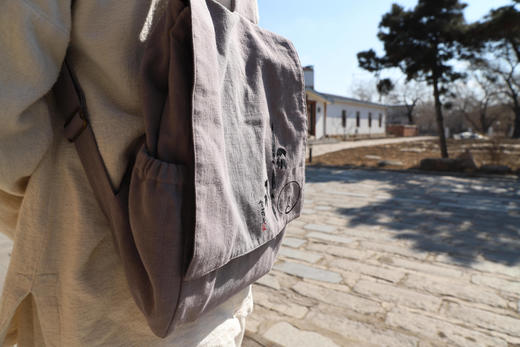 棉麻双肩包 商品图3