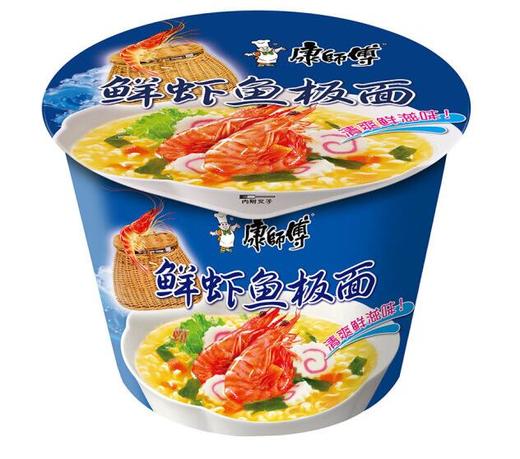 康师傅鲜虾鱼板桶装 101克/桶12/箱 商品图0