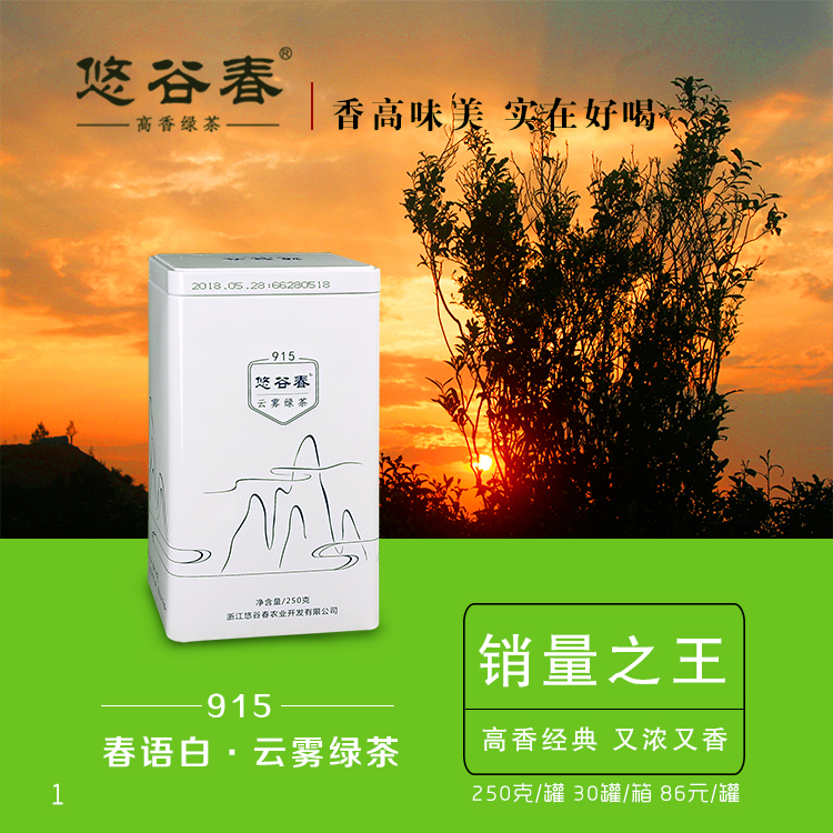 915春语白·云雾绿茶250克 浓香型·销量王
