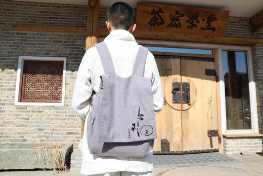 棉麻双肩包 商品图4