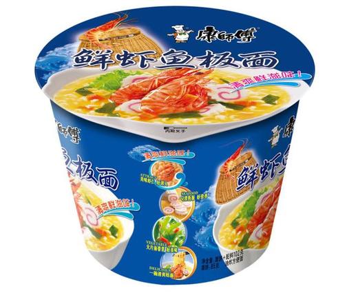 康师傅鲜虾鱼板桶装 101克/桶12/箱 商品图1