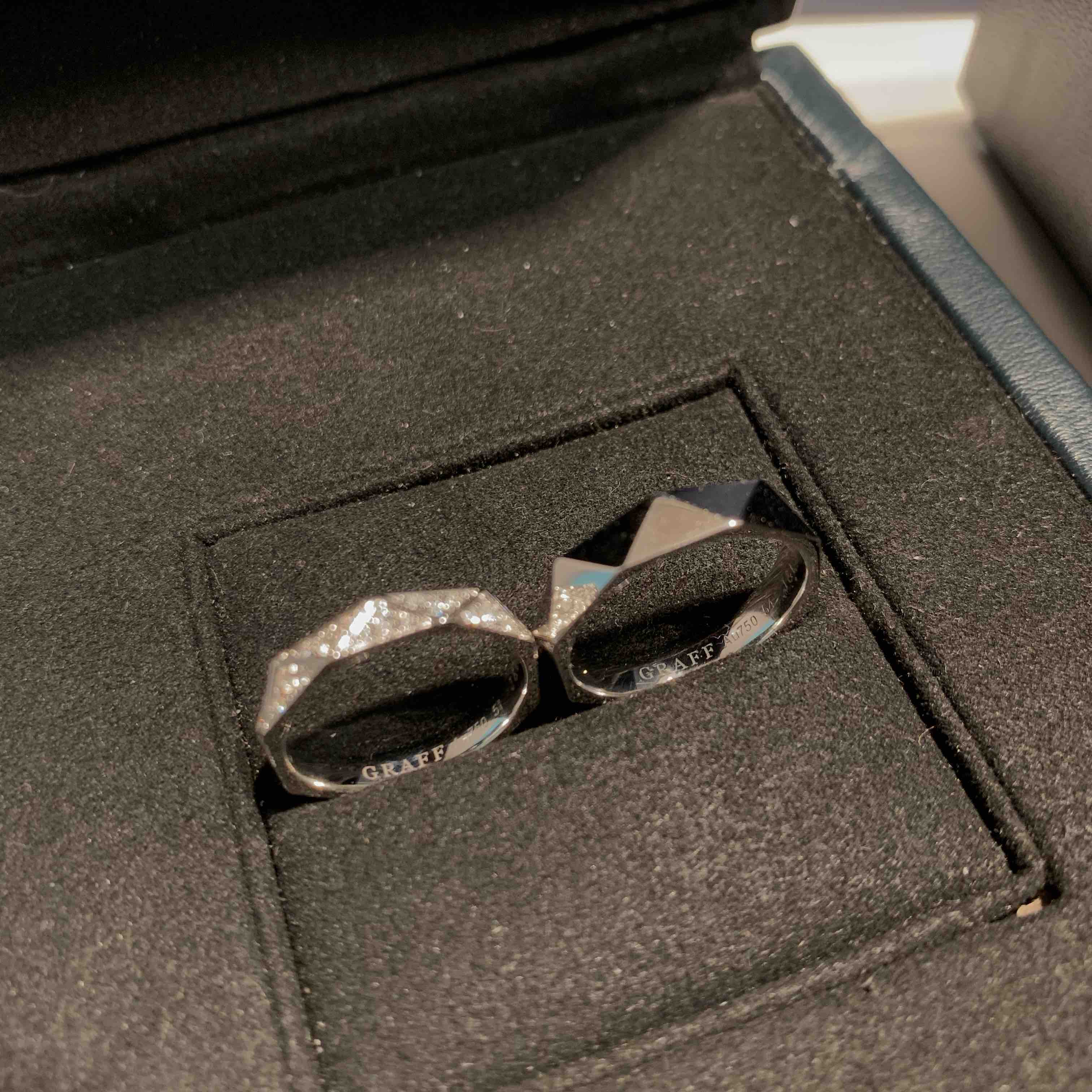 【18k真金真钻定制】graff对戒