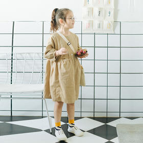 三茉Q075朵/冰淇淋/棉麻连衣裙女童