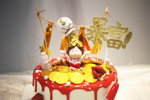 场景主题蛋糕系列｜女神 红唇  暴富 金币，如图款式，新鲜水果，动物性淡奶油~ 商品图2
