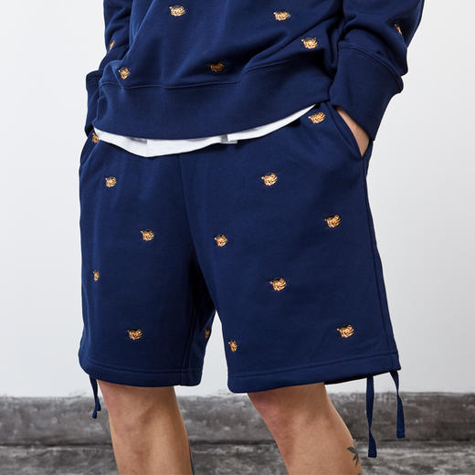 prmt 2019潮流系列大头猫满印刺绣短裤五分休闲裤 522101