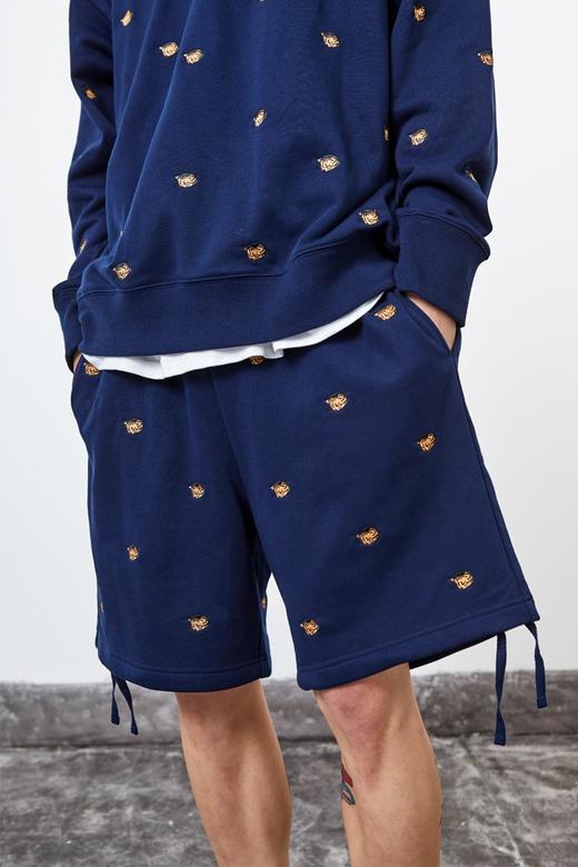 prmt 2019潮流系列大头猫满印刺绣短裤五分休闲裤 522101