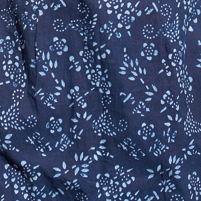 【林栖设计小店】蓝印花布系列春夏季新品藏青蓝中国风改良版旗袍