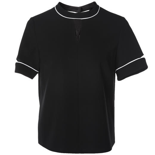 EITIE爱特爱春夏季女装时尚OL简约小上衣圆领T恤衫5913617 商品图3