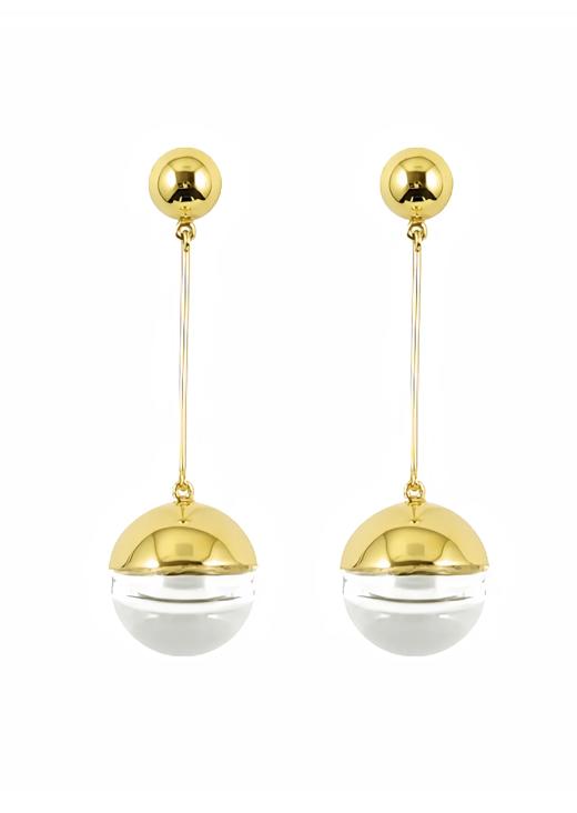 订购7周到｜Lajewel-Half orb long-耳环［泰国设计师］ 商品图1