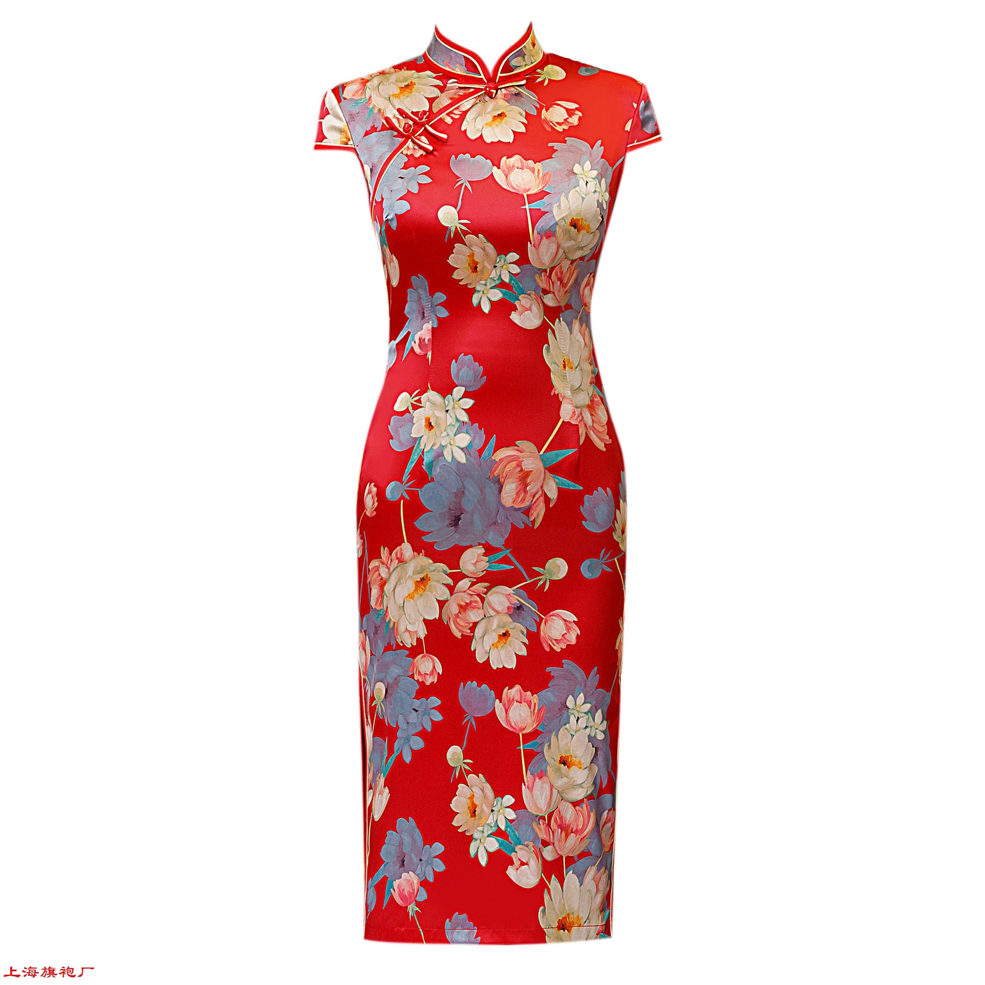 中国风改良修身传统旗袍 - 上海旗袍厂喜薇服饰