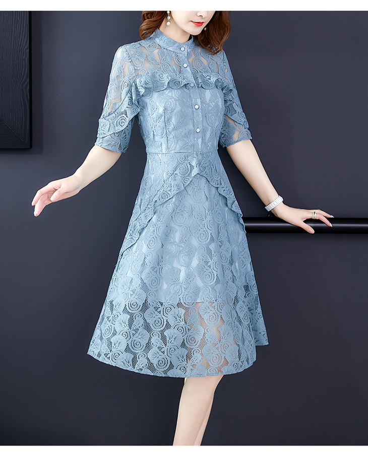 gt2019夏季新款蕾丝连衣裙女小清新显瘦女裙zyl9532