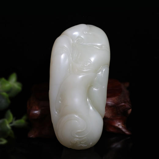 和田玉（白玉）独籽摆件--绝代双骄 商品图4