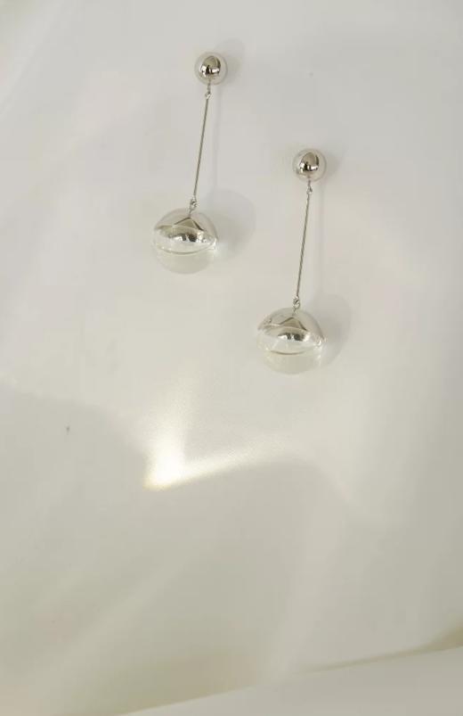 订购7周到｜Lajewel-Half orb long-耳环（银色）［泰国设计师］ 商品图2