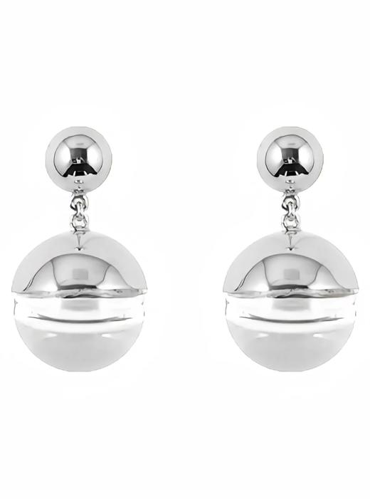 订购7周到｜Lajewel-Half orb-耳环（银色）［泰国设计师］ 商品图1