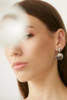 订购7周到｜Lajewel-Half orb-耳环（银色）［泰国设计师］ 商品缩略图0