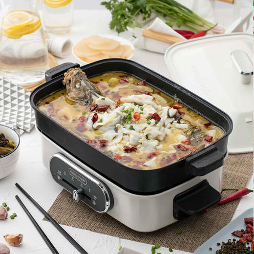 英国摩飞多功能锅料理锅 电烧烤锅电火锅烧烤炉家用电烤锅