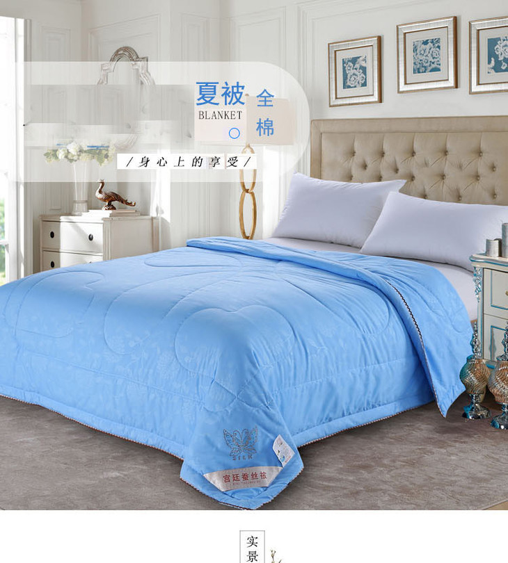 (秒杀价98活动)烫钻压花磨毛夏被超柔亲肤棉空调被子