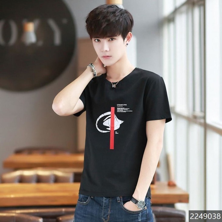 特卖价59 木巴伦百搭潮男t恤男2019新款上新成分:95%棉5%氨纶d2249038