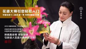 花道研习必备课！中国花道十二段法万人导师微课。第九集  二段庄严式应用型