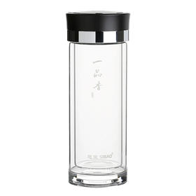 思宝旗舰店玻璃杯新款一品香双层水杯礼盒装商务办公喝水便携茶杯
