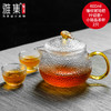 雅集锤纹玻璃茶壶过滤泡茶壶家用耐高温蒸茶壶耐热花茶壶红茶茶具 商品缩略图0