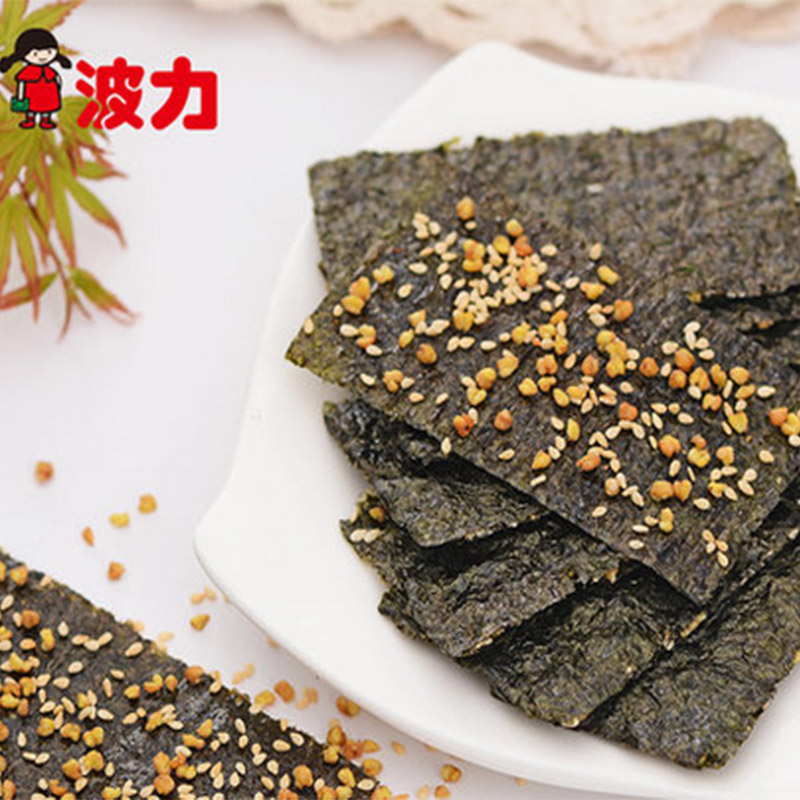 波力海苔荞麦脆脆12g荞麦夹心脆儿童宝宝即食海苔夹心脆【青清海小店