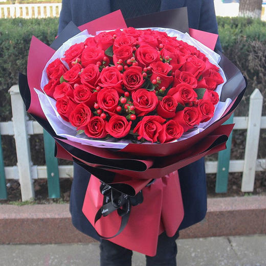 33朵玫瑰花束混搭精美花束送女友妈妈老师领导母亲节浪漫520告白表白