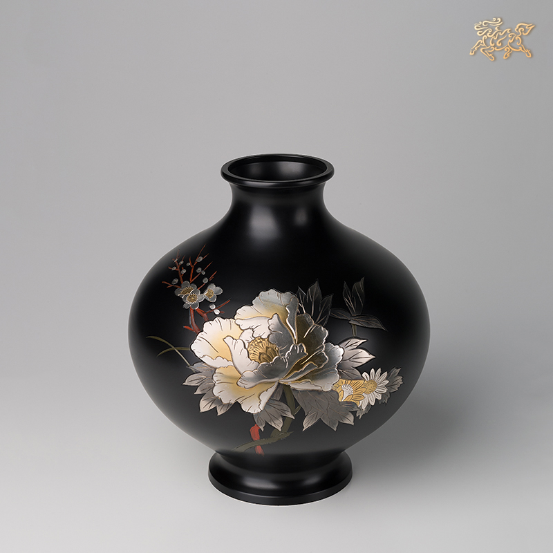 铜师傅 全铜摆件《高冈铜师傅铜器之富貴花瓶》