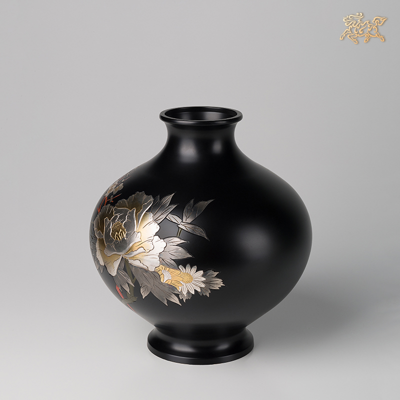 铜师傅 全铜摆件《高冈铜师傅铜器之富貴花瓶》
