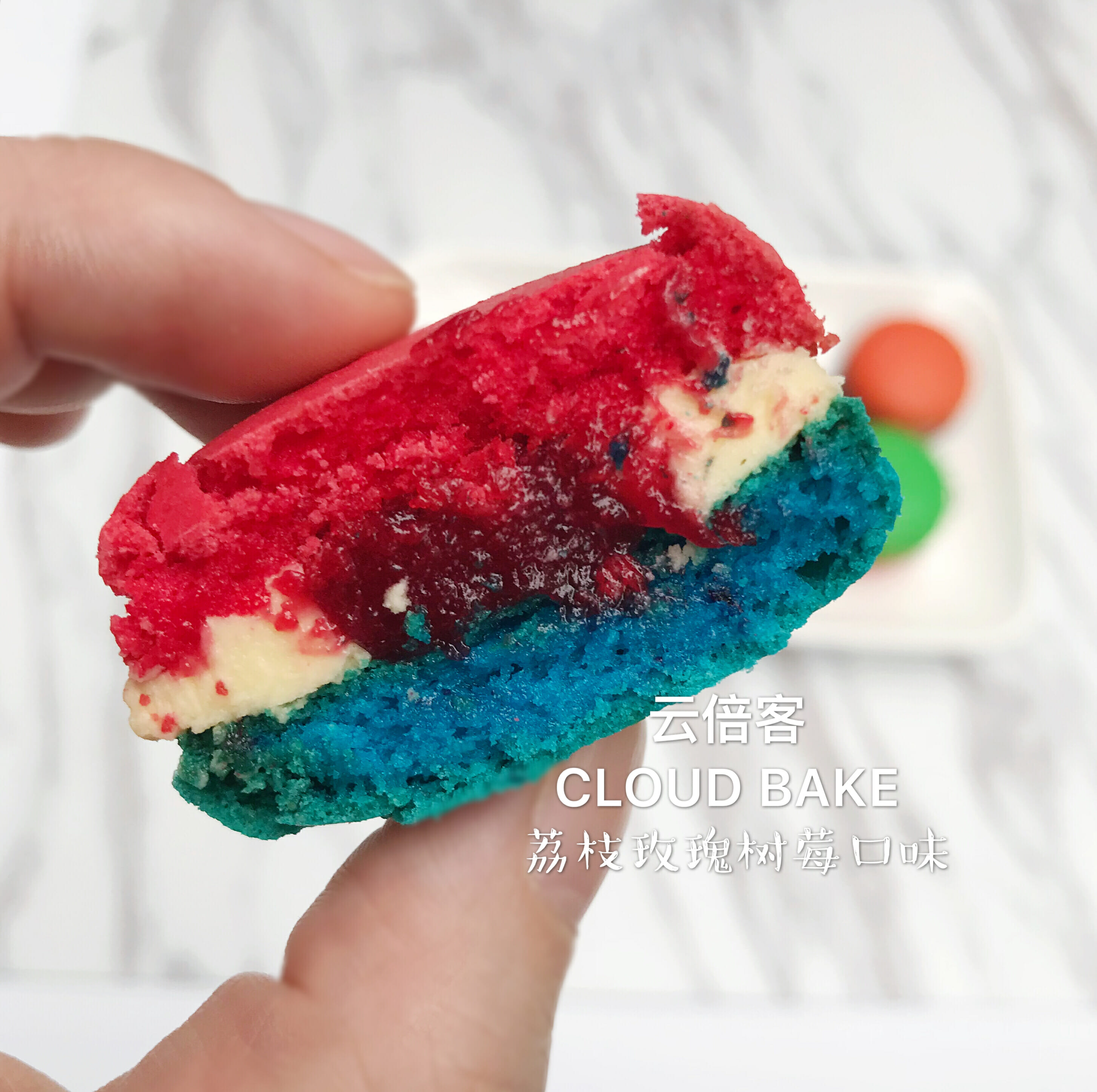 彩虹夹心马卡龙6个盒