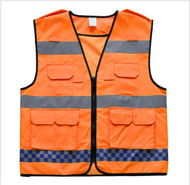 【PRO-017多袋款反光衣】高亮多袋蓝灰格反光衣Reflective Vest 商品图5